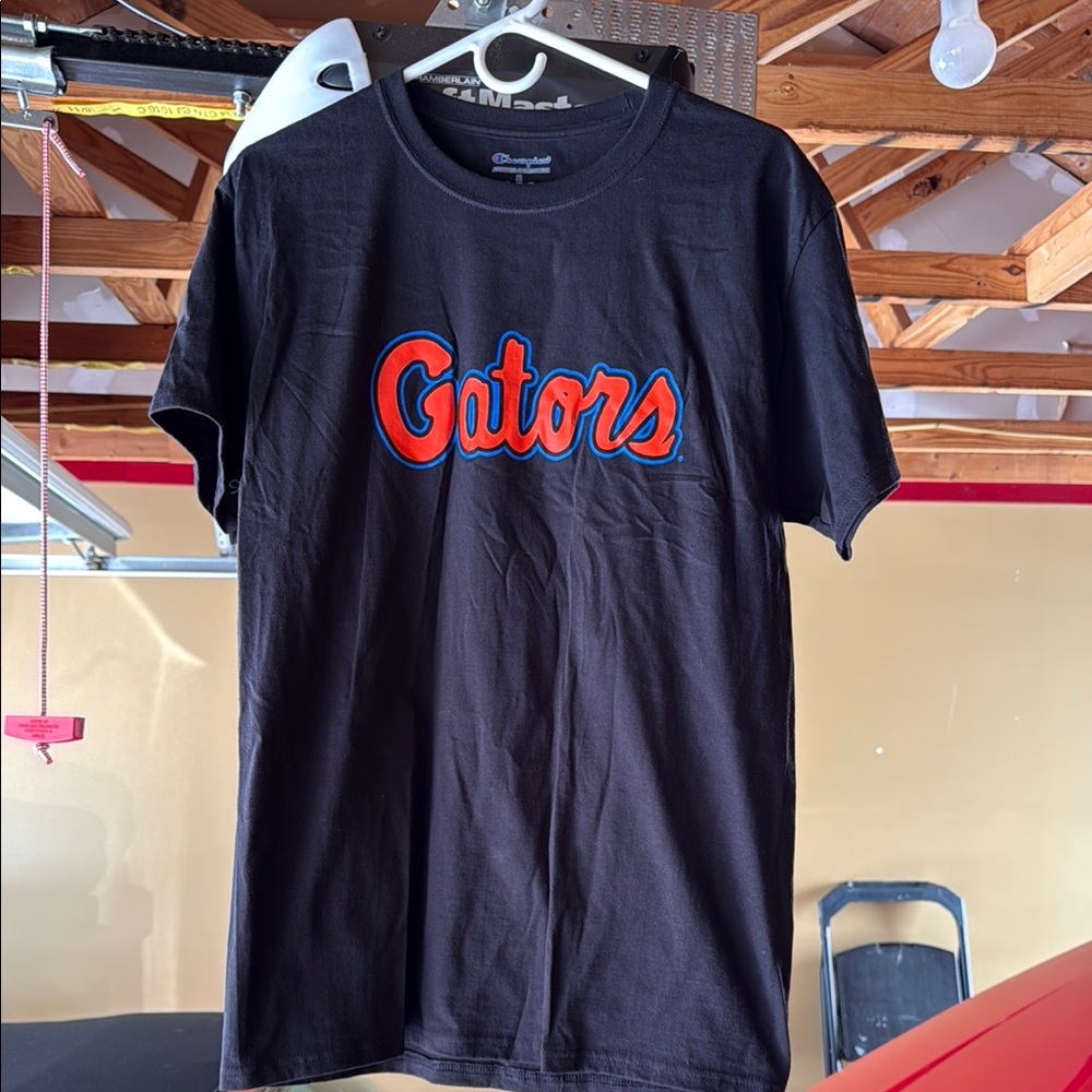 Champion Black and Red Short Sleeve Tee